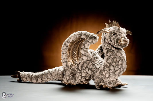 Douglas Cuddle Toys Draco Gray Dragon