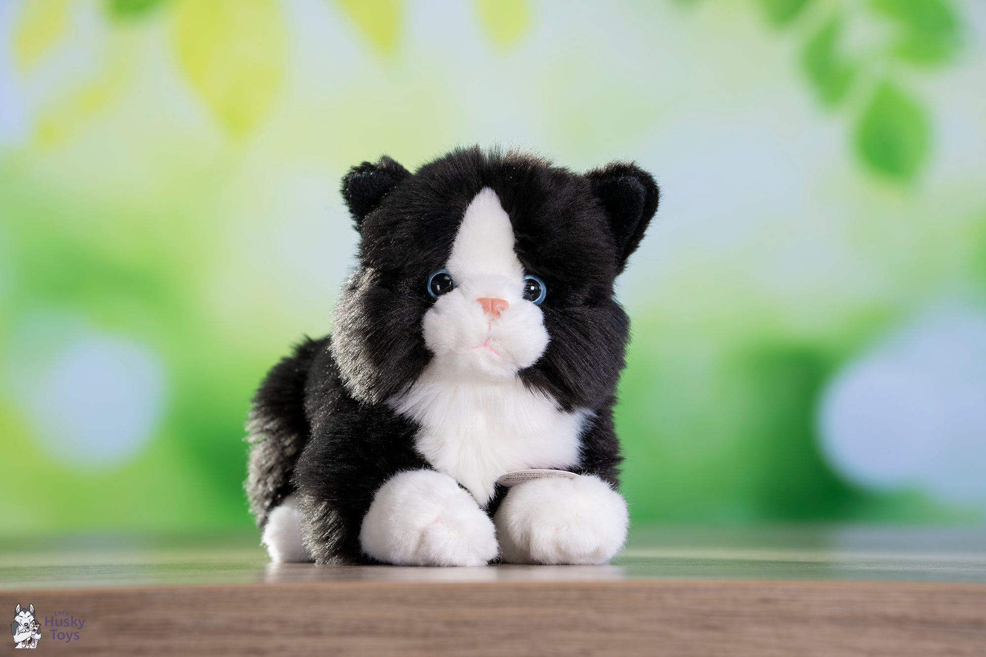 Hermann Teddy Black and White Cat Lying – Little Husky Toys