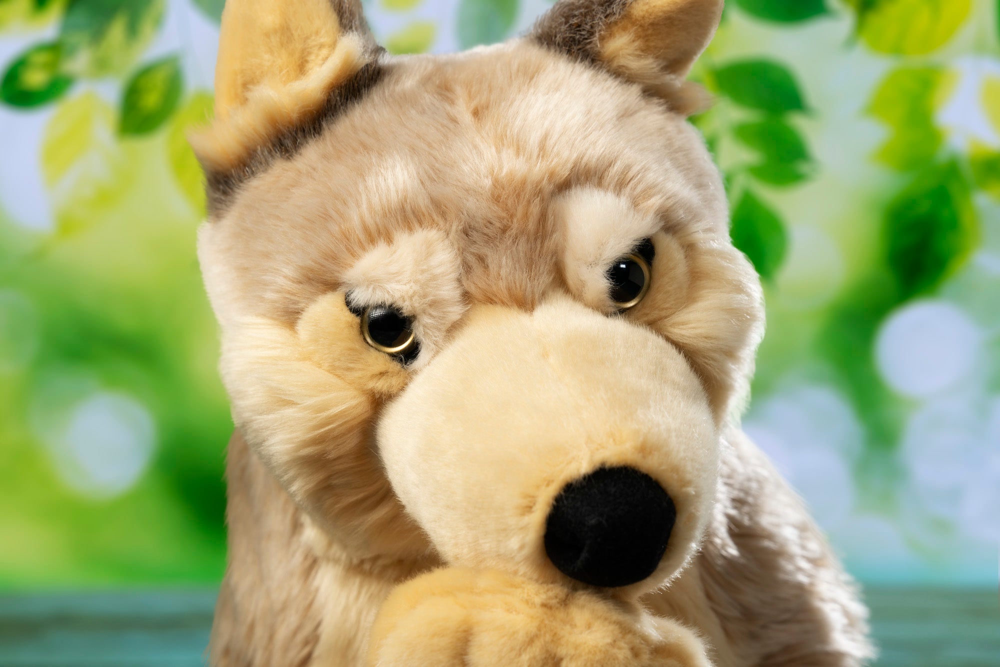 Large wolf plush on sale